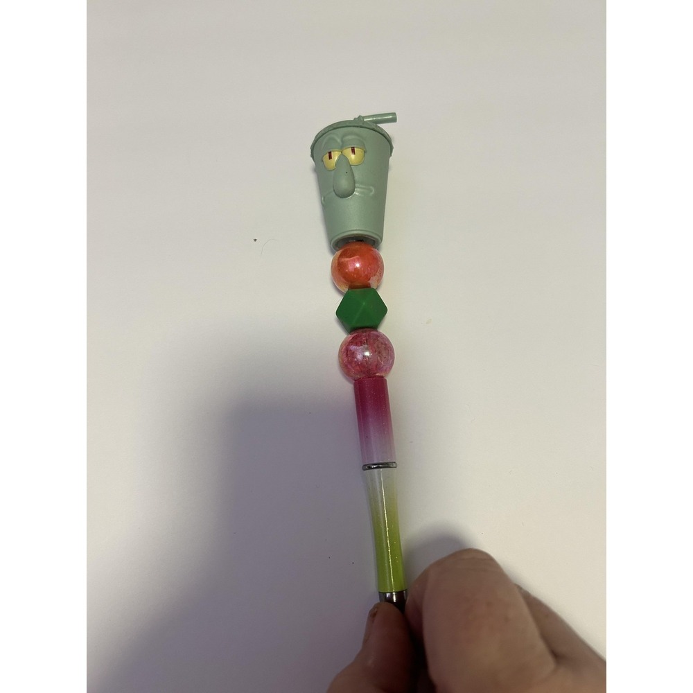 Cartoon Cup Head Beaded Ballpoint Pen Pink Green Black Ink Cute Novelty